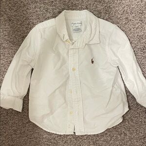 Ralph Lauren Kids white Button Down Shirt size 24 months 100% cotton